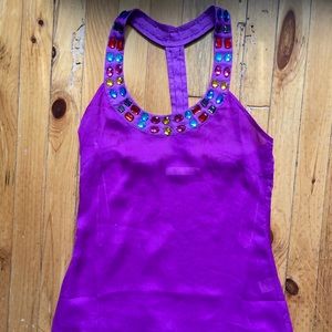 Aryeh purple tank top size small